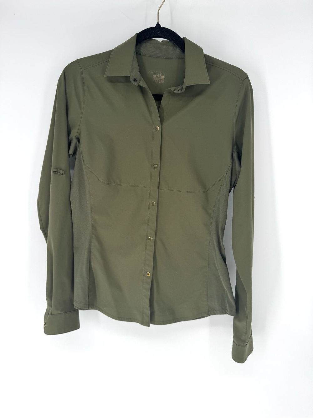 Arc'teryx Women's Olive Button-Down Stretch Shirt